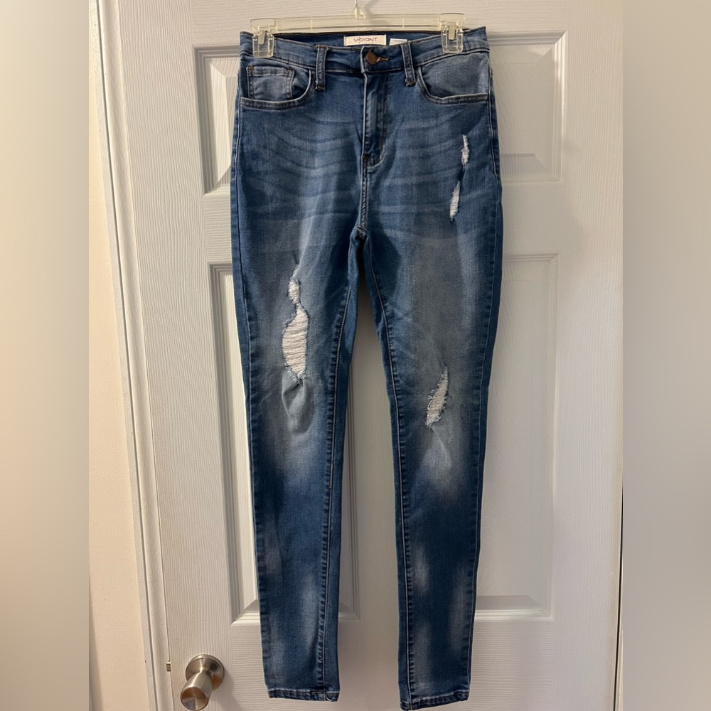 Vibrant Distressed Jeans